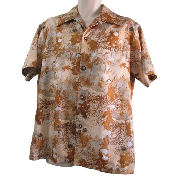 Liberty House of Hawaii Polyester Disco Era Vintage Polyester Shirt Men's XL EUC - Picture 5 of 16